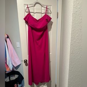 Hot pink formal dress